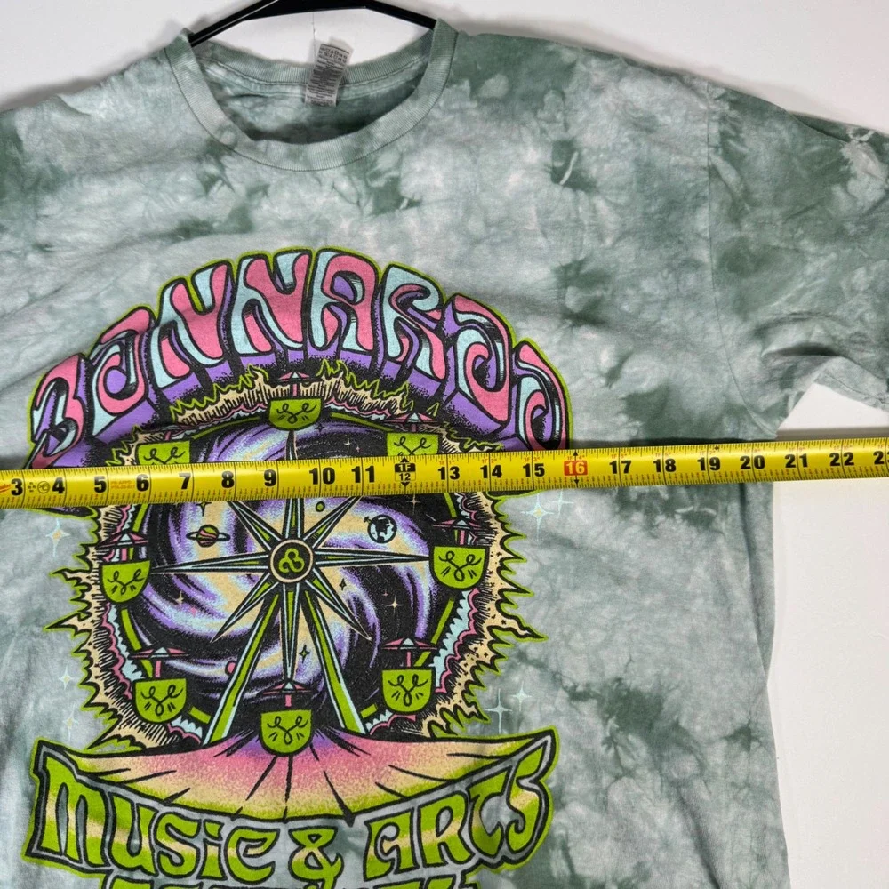 Bonnaroo 2023 Festival T-Shirt Mens Large Green Tie Dye Kendrick Lamar Gildan - Picture 6 of 8